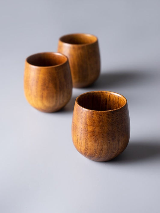 Rustic Charm Wooden Cups