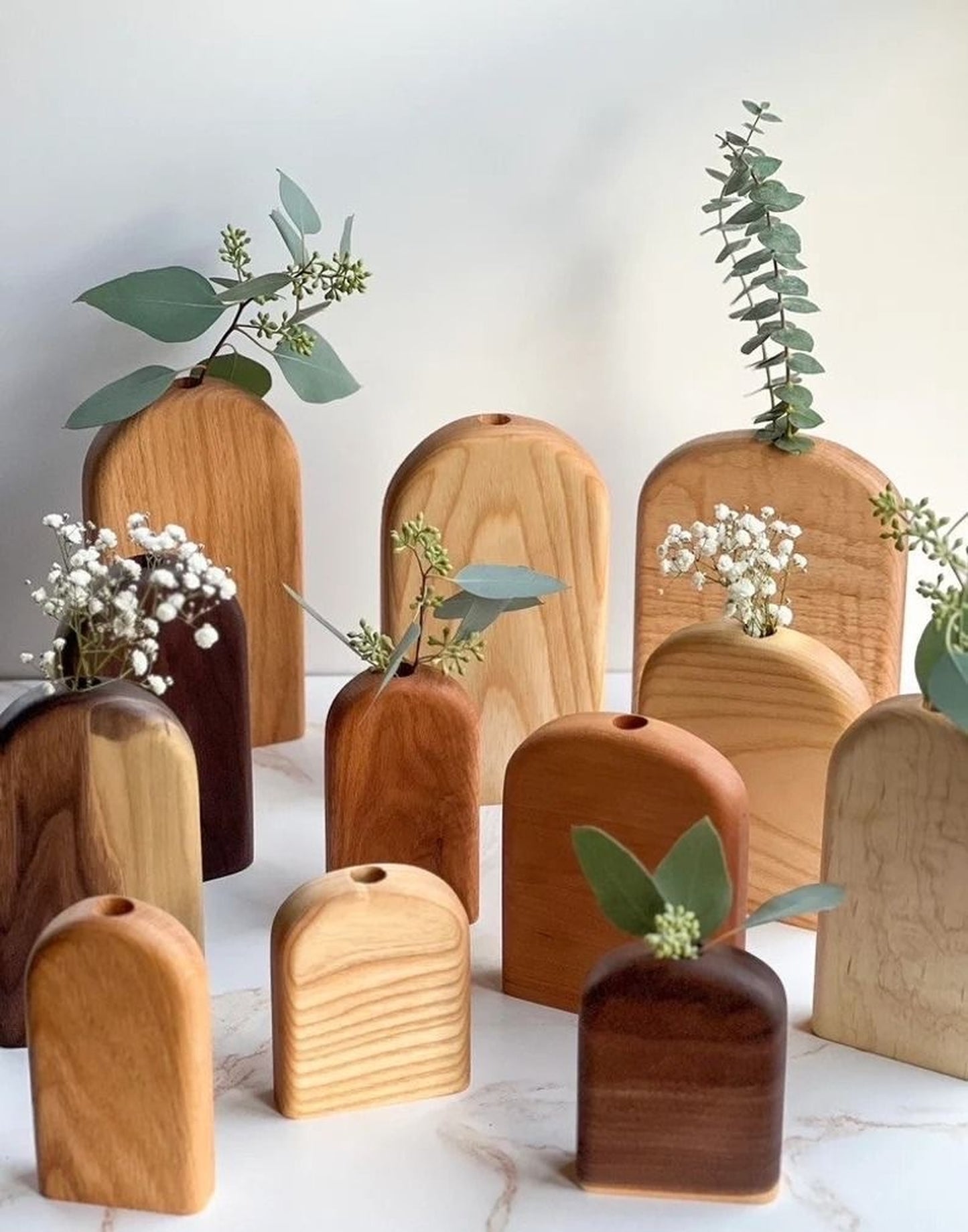 Wooden Arch Bud Vases