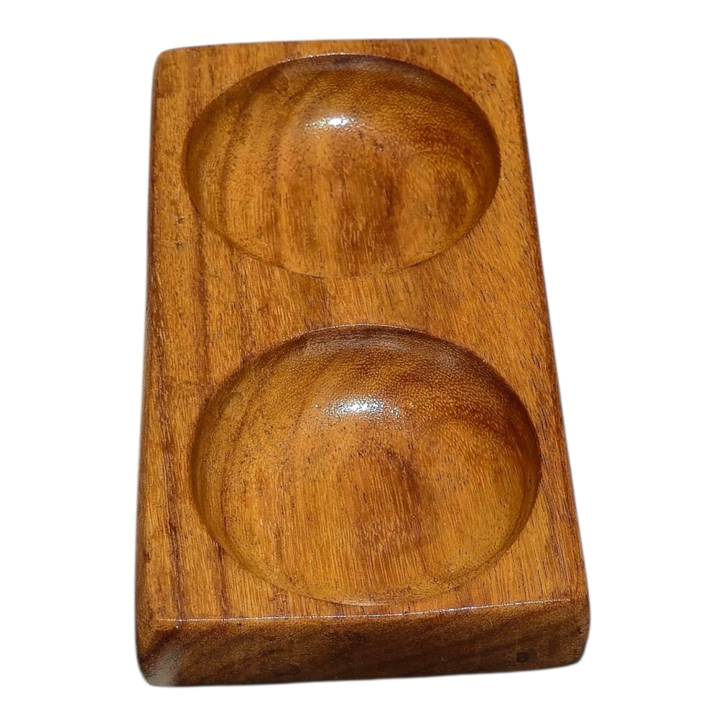 Sarsoua Wood Double Spice Holder