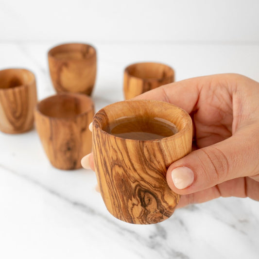 Handcrafted  Wood Espresso Cups