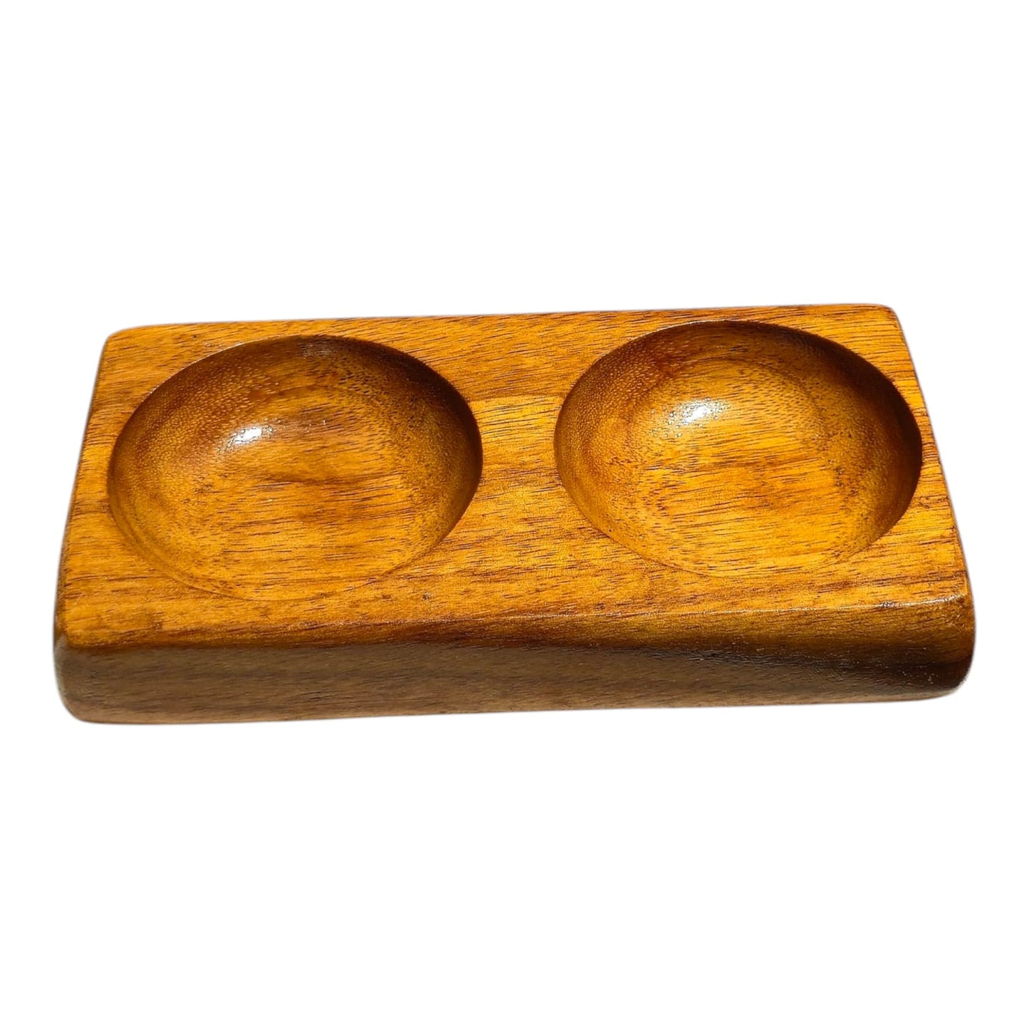 Sarsoua Wood Double Spice Holder