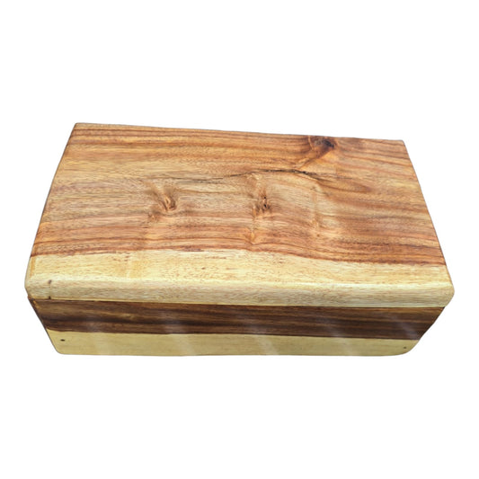 Wooden Tea & Herb Organizer Box – 6 Compartments