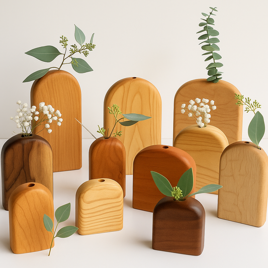Wooden Arch Bud Vases