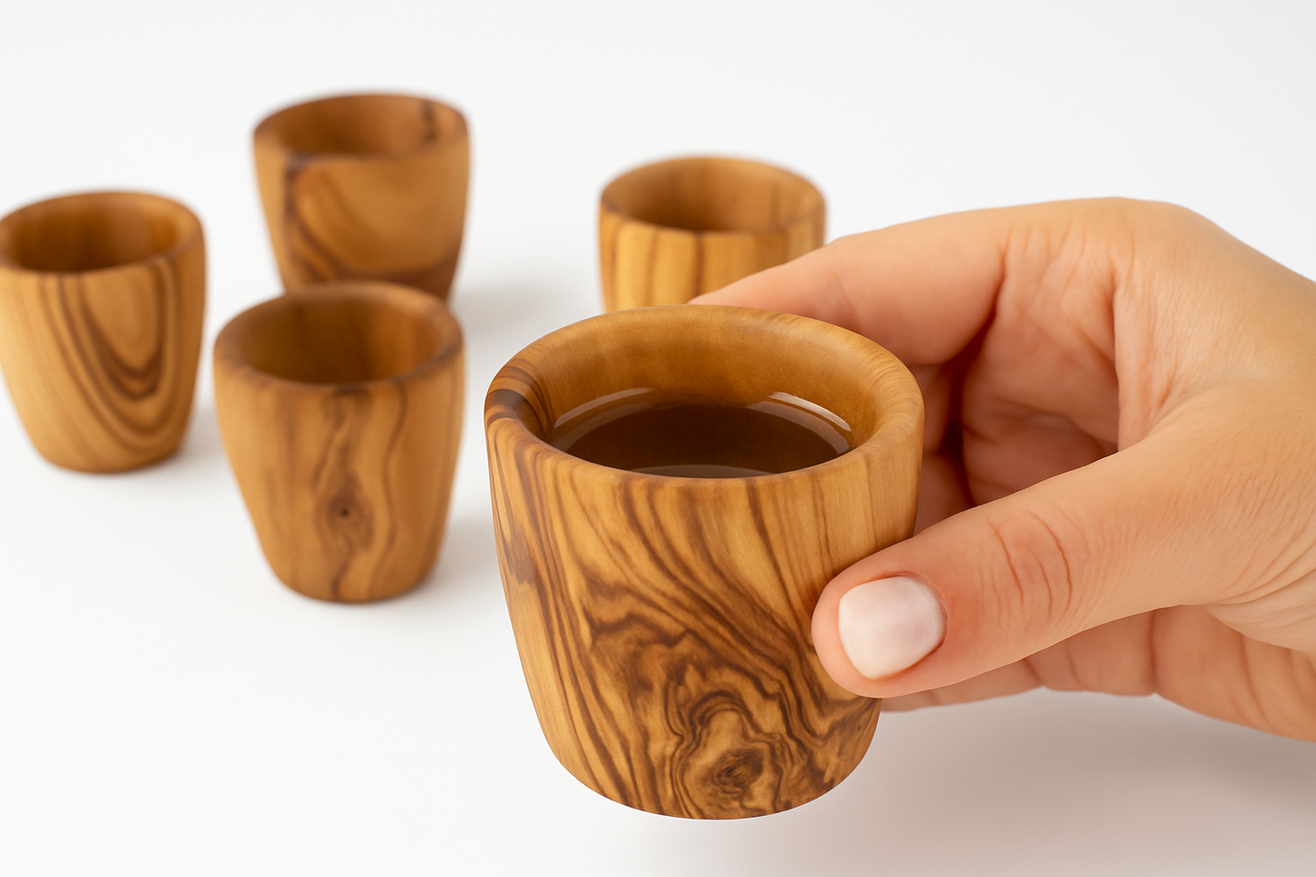 Handcrafted  Wood Espresso Cups