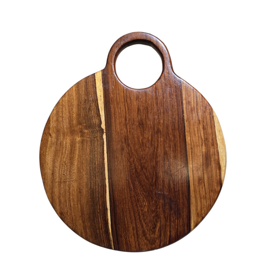 Sarsoua Wood Round Serving Board with Handle