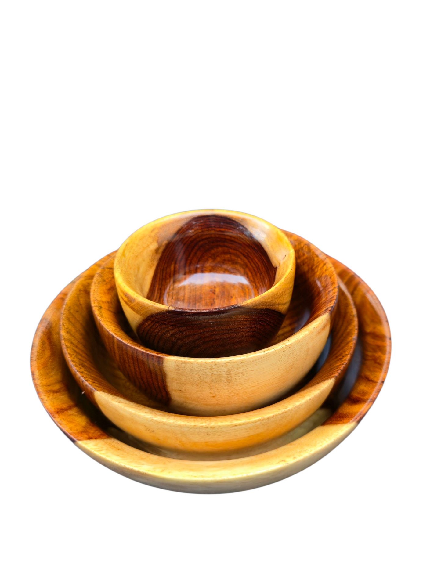 Nested Wooden Bowl Set