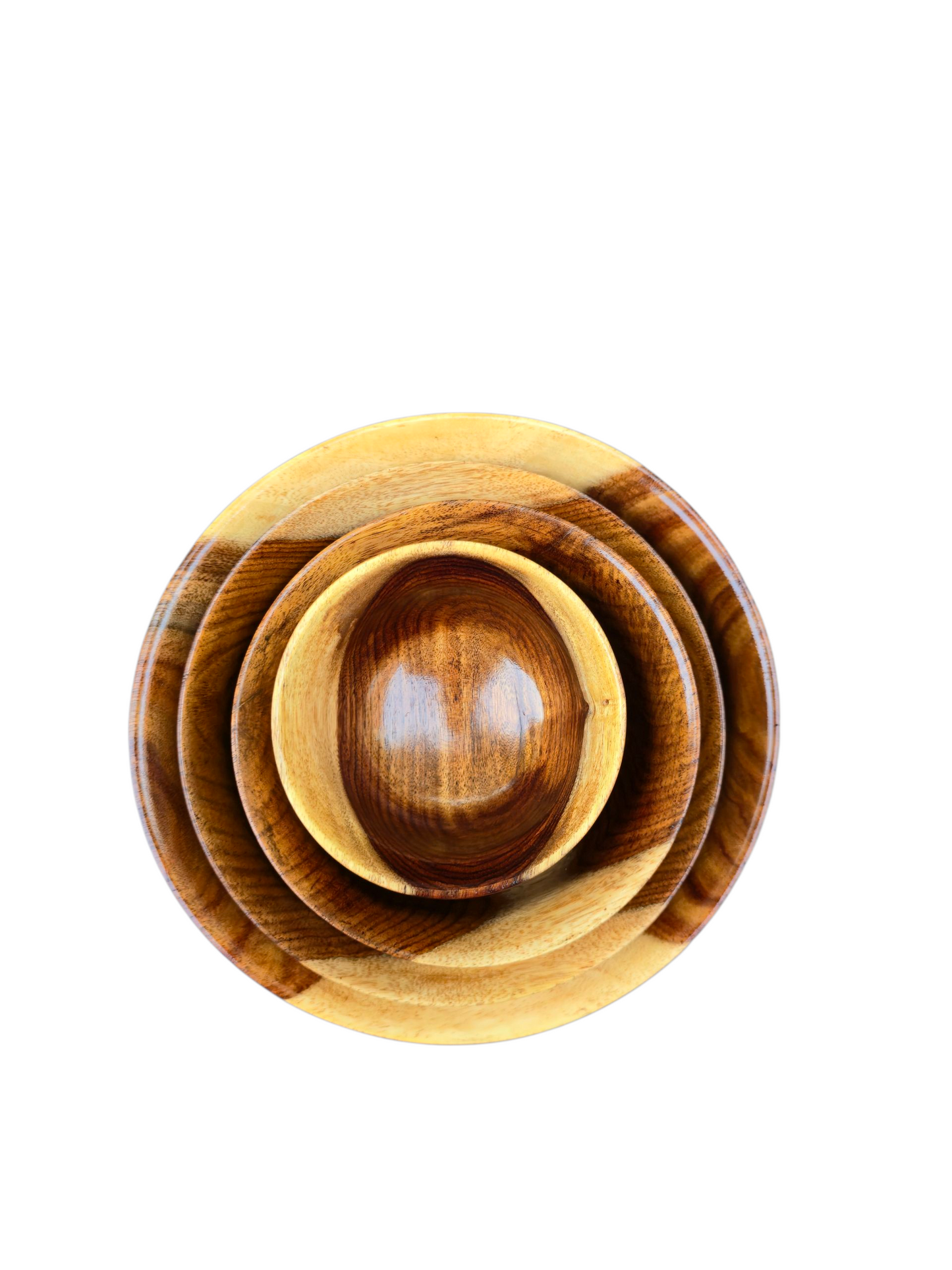 Nested Wooden Bowl Set